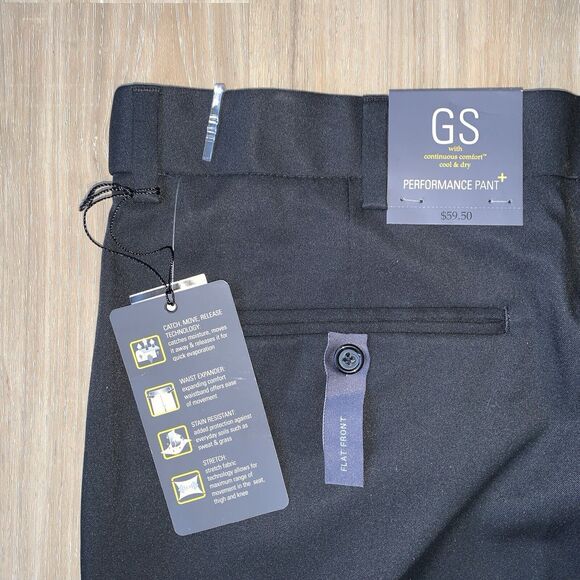 New NWT GS Gray Performance Flat Front Dress Pants Mens Plus Size 46x30 - Picture 12 of 13